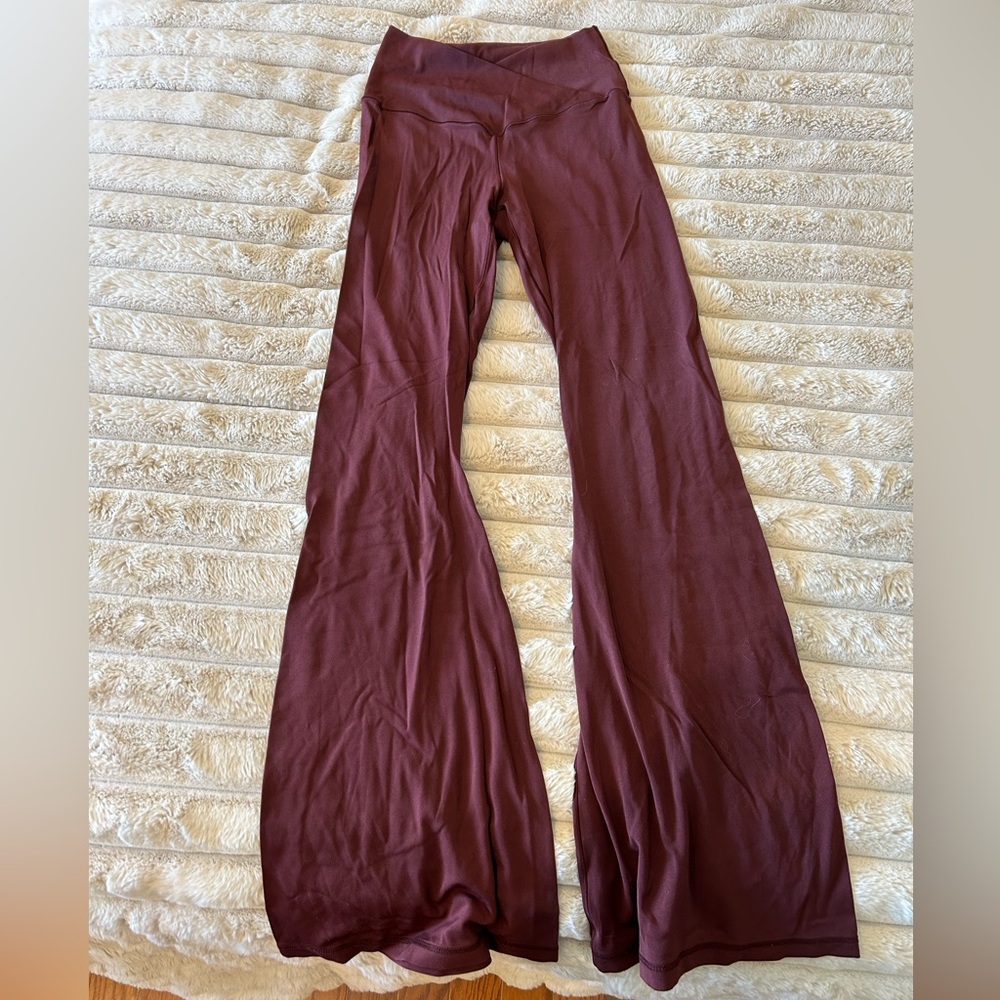 Aerie Offline Burgundy Flared Yoga Pants